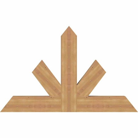 Ekena Millwork Saratoga Timber Gable Bracket, Western Red Cedar, 48"W x 30"H x 3 1/2"D x 5 1/2"F, 15/12 Pitch GBW048X30X0406SAR00SWR